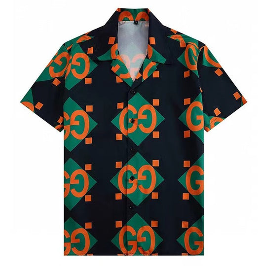 GEOMETRIC LOGO-PRINT SHIRT