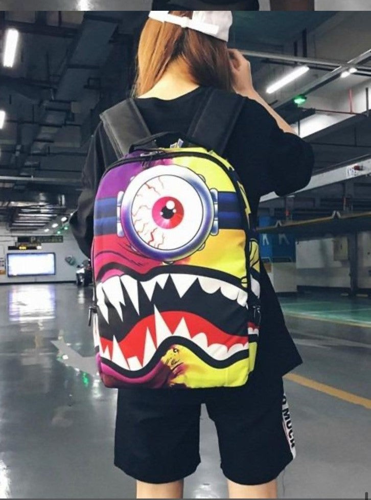 PSYCHOTIC MINION PRINT BACKPACK