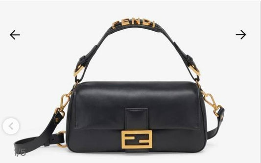 FF METAL LOGO BAGUETTE HANDBAG