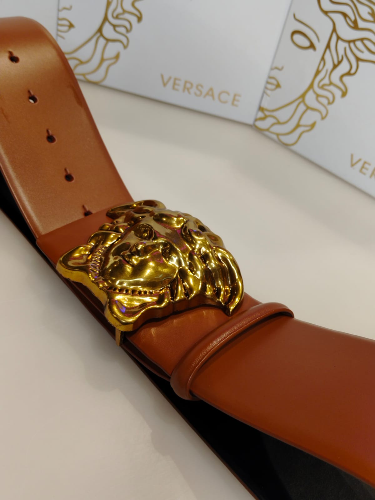 LA MEDUSA LEATHER BELT