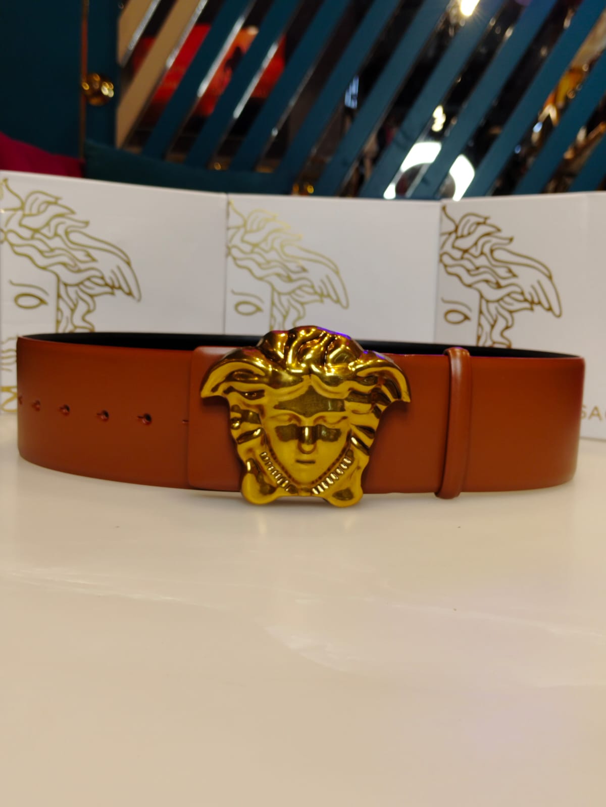 LA MEDUSA LEATHER BELT