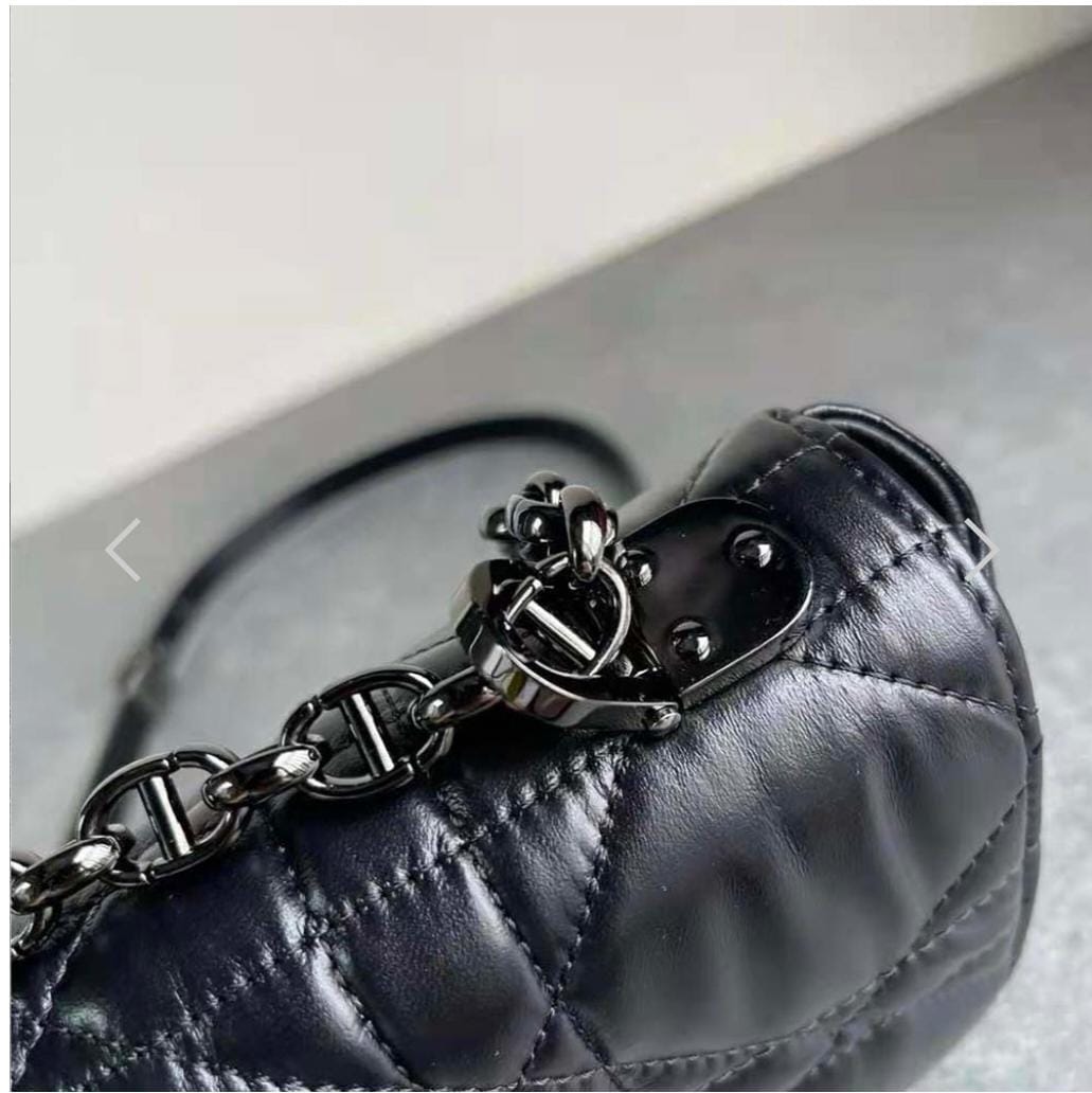 CARO BAG BLACK QUILTED MACROCANNAGE CALFSKIN