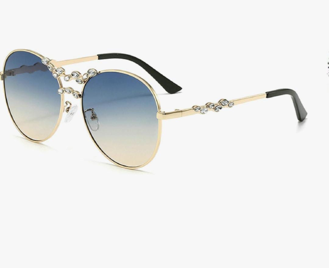 WOMEN'S DIAMOND STUDDED SUNGLASSES