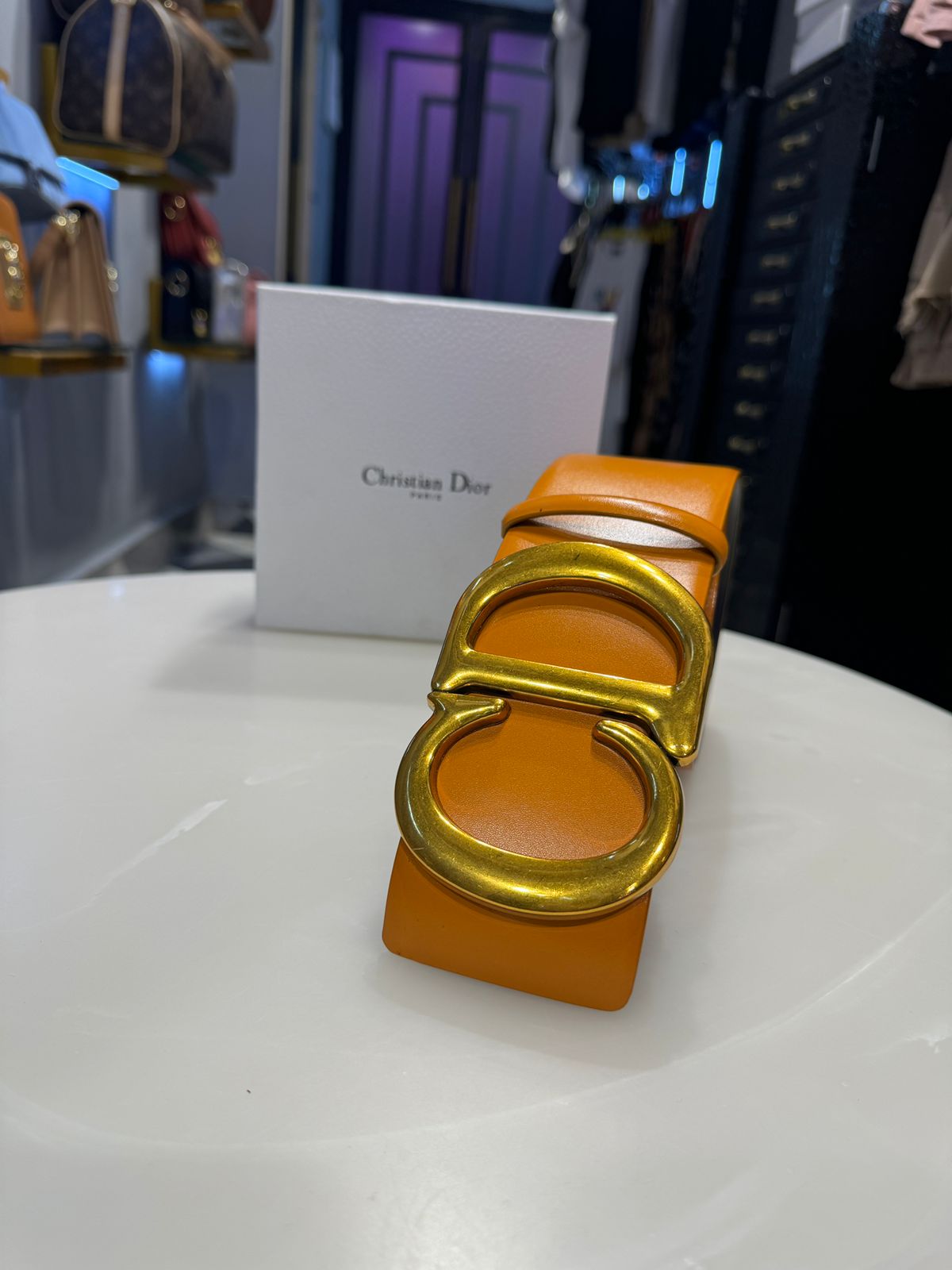 COGNAC LEATHER WAIST BELT