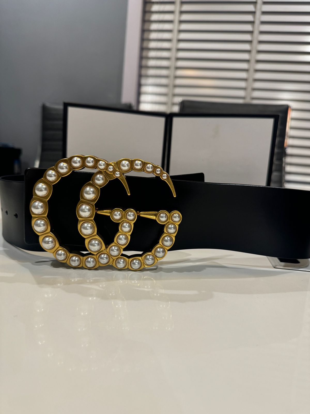 GG PEARL BROAD BELT