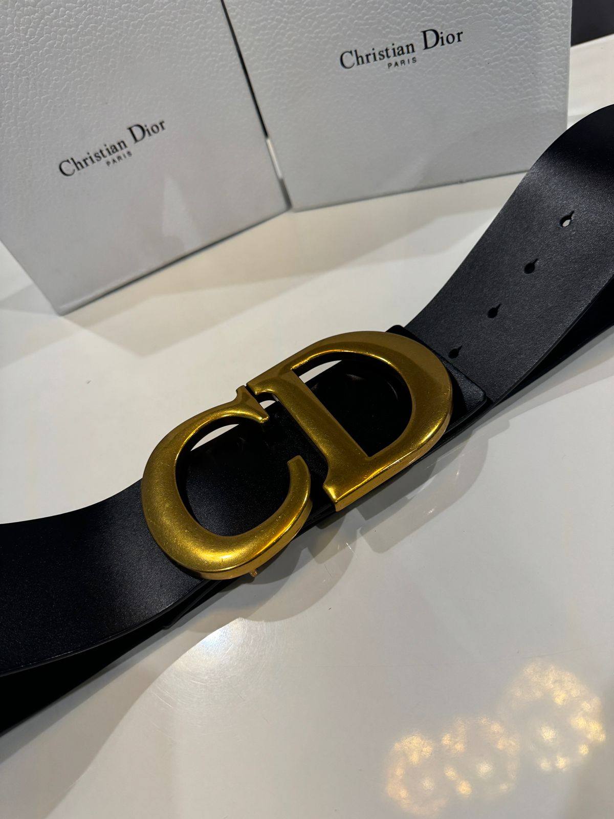 CD CALFSKIN LEATHER BELT