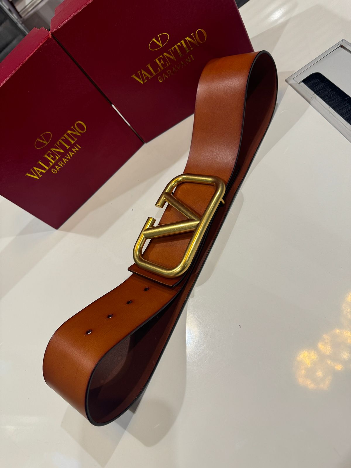 V LOGO WOMEN'S LEATHER BELT